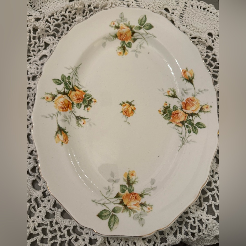 Floral Oval Serving Platter